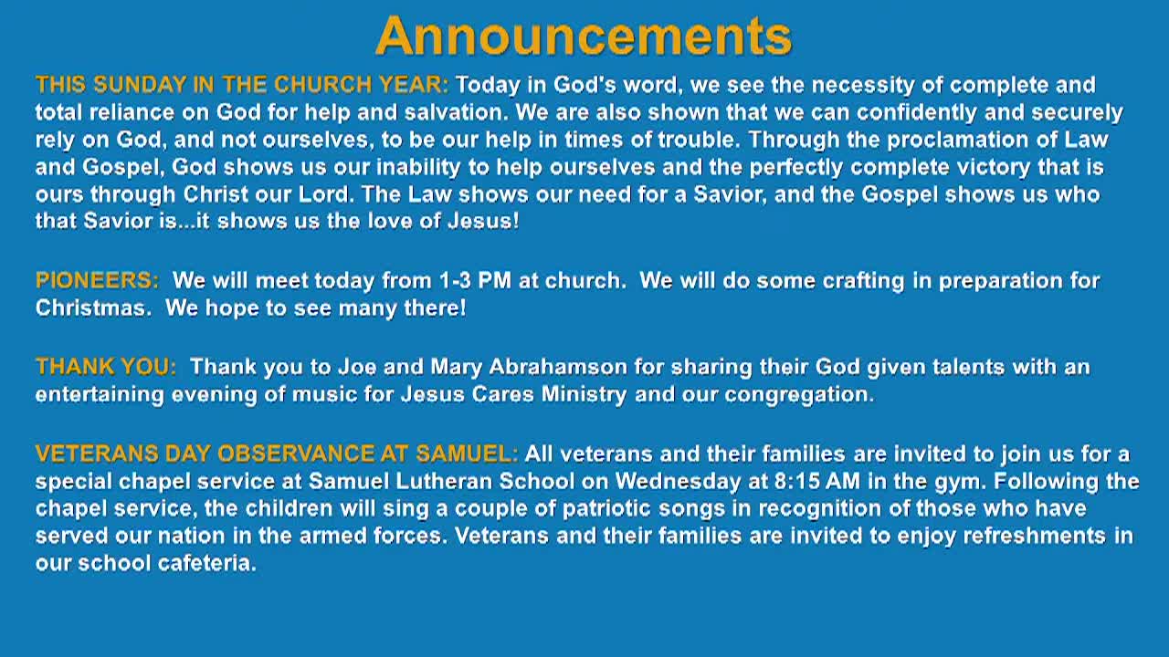 Christ Evangelical Lutheran Church WELS