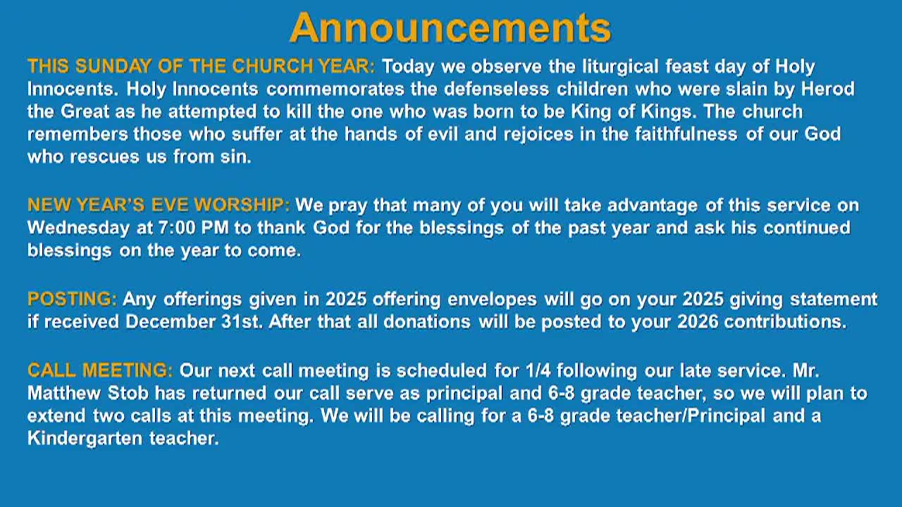 Christ Evangelical Lutheran Church WELS