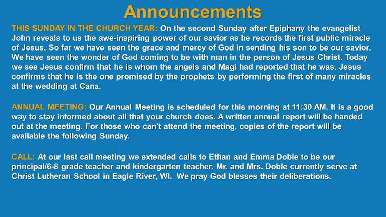 Christ Evangelical Lutheran Church WELS