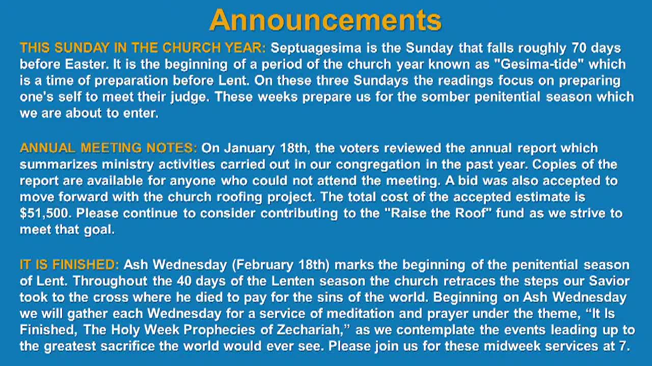 Christ Evangelical Lutheran Church WELS