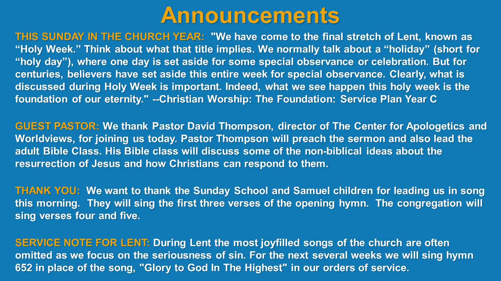 Christ Evangelical Lutheran Church WELS