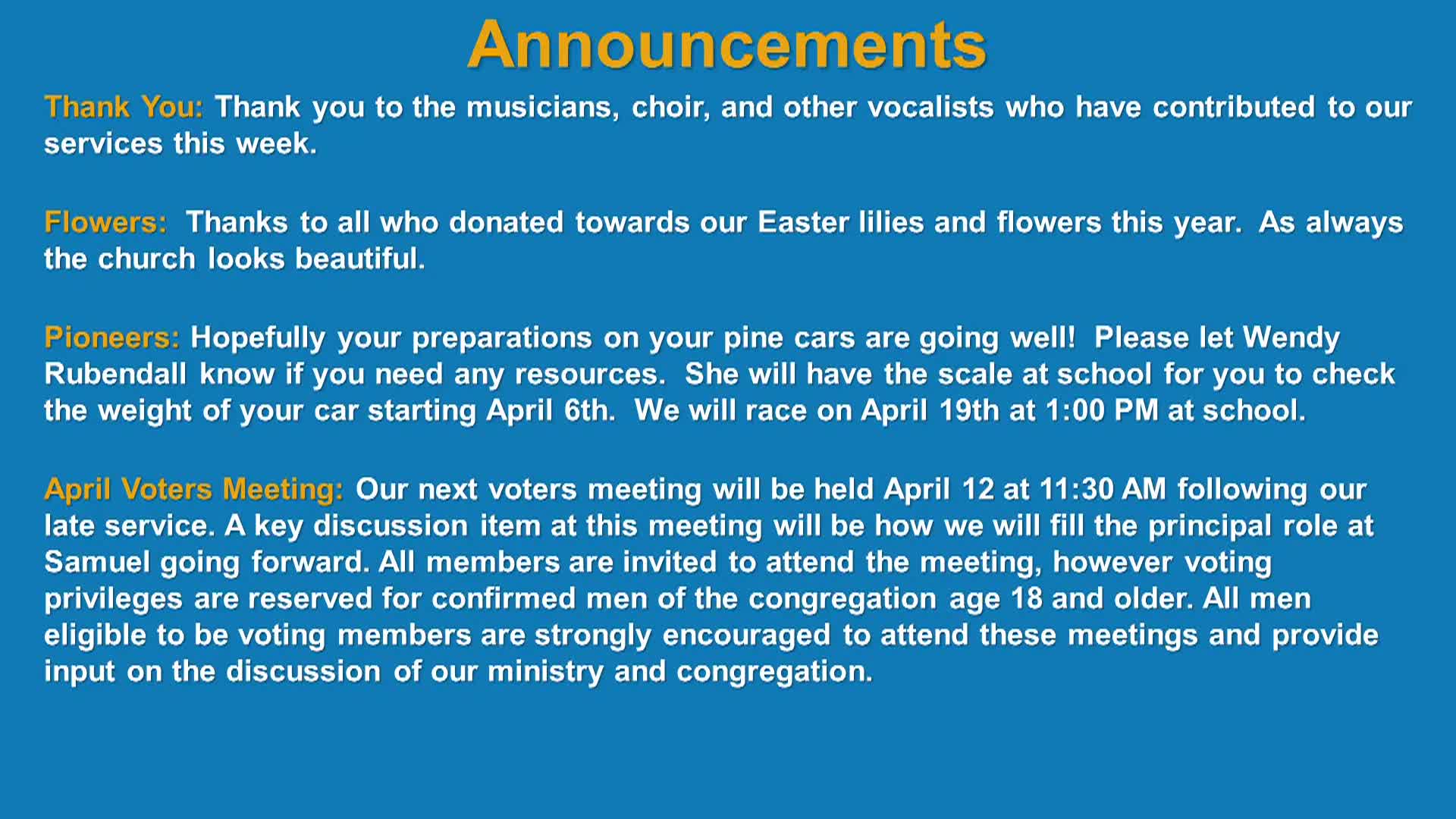 Christ Evangelical Lutheran Church WELS