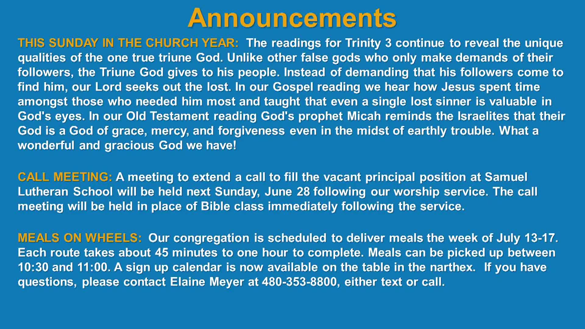 Christ Evangelical Lutheran Church WELS